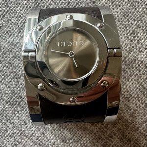 Gucci watch stainless steel bangle bracelet